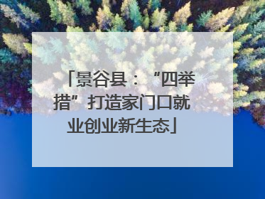 景谷县：“四举措”打造家门口就业创业新生态
