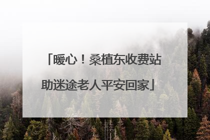 暖心！桑植东收费站助迷途老人平安回家