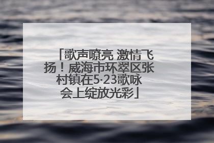 歌声嘹亮 激情飞扬！威海市环翠区张村镇在5·23歌咏会上绽放光彩