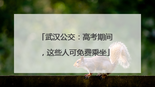 武汉公交：高考期间，这些人可免费乘坐