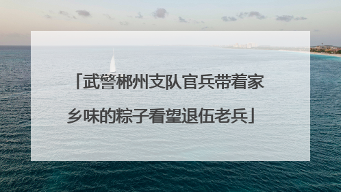 武警郴州支队官兵带着家乡味的粽子看望退伍老兵