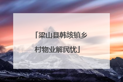 梁山县韩垓镇乡村物业解民忧