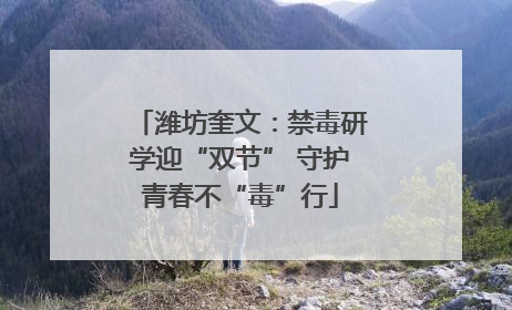 潍坊奎文：禁毒研学迎“双节” 守护青春不“毒”行