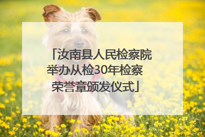 汝南县人民检察院举办从检30年检察荣誉章颁发仪式