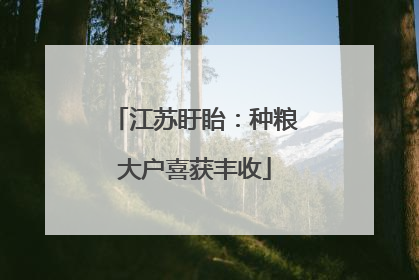 江苏盱眙：种粮大户喜获丰收