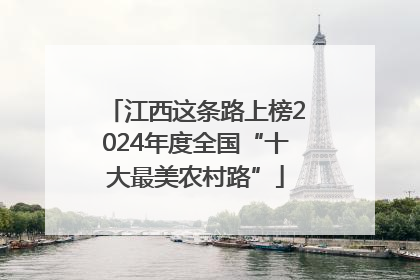 江西这条路上榜2024年度全国“十大最美农村路”