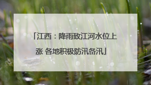 江西：降雨致江河水位上涨 各地积极防汛备汛