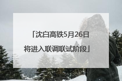沈白高铁5月26日将进入联调联试阶段