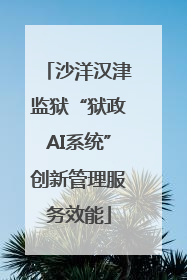 沙洋汉津监狱“狱政AI系统”创新管理服务效能