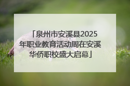 泉州市安溪县2025年职业教育活动周在安溪华侨职校盛大启幕