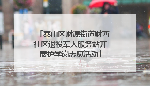 泰山区财源街道财西社区退役军人服务站开展护学岗志愿活动