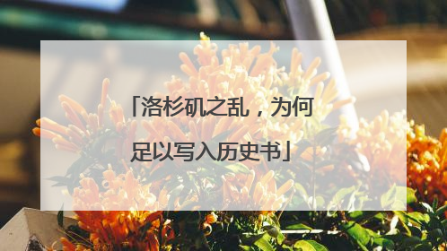 洛杉矶之乱，为何足以写入历史书