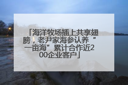 海洋牧场插上共享翅膀，老尹家海参认养“一亩海”累计合作近200企业客户