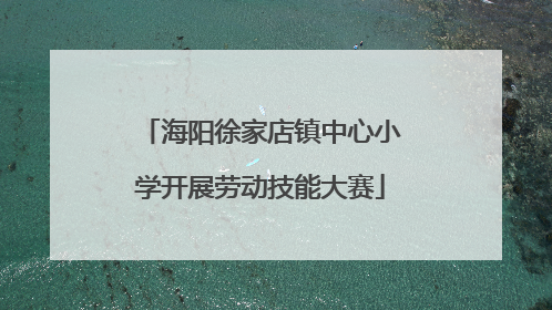 海阳徐家店镇中心小学开展劳动技能大赛