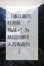 浙江嘉兴经开区：“统战+”为基层治理注入青春动力