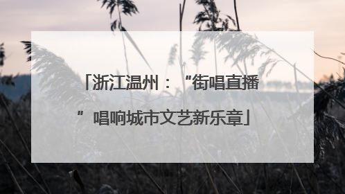 浙江温州：“街唱直播”唱响城市文艺新乐章