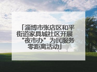 淄博市张店区和平街道家具城社区开展“夜市办”为民服务零距离活动