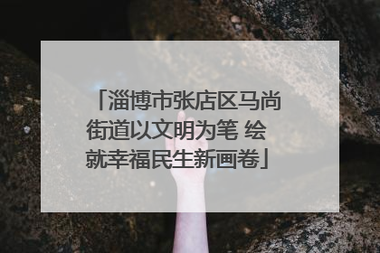 淄博市张店区马尚街道以文明为笔 绘就幸福民生新画卷