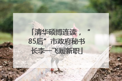 清华硕博连读，“85后”市政府秘书长李一飞履新职