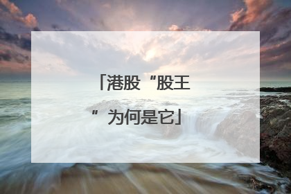 港股“股王”为何是它