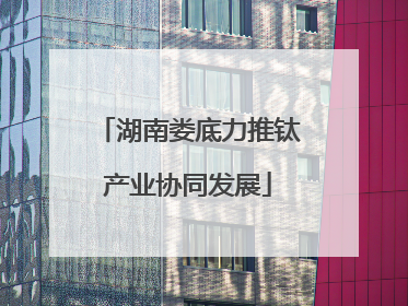 湖南娄底力推钛产业协同发展