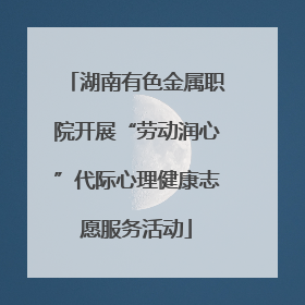 湖南有色金属职院开展“劳动润心”代际心理健康志愿服务活动