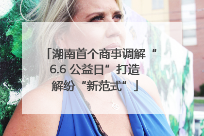 湖南首个商事调解“6.6 公益日”打造解纷“新范式”