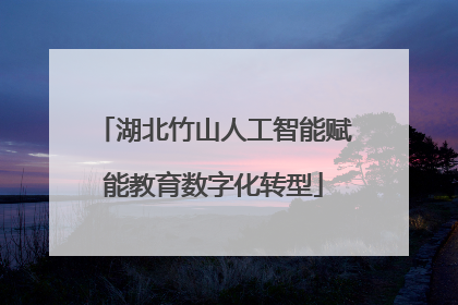 湖北竹山人工智能赋能教育数字化转型
