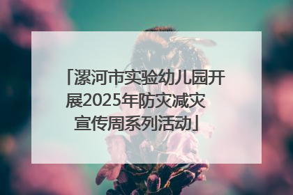 漯河市实验幼儿园开展2025年防灾减灾宣传周系列活动