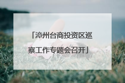 漳州台商投资区巡察工作专题会召开