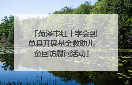 菏泽市红十字会到单县开展基金救助儿童回访慰问活动