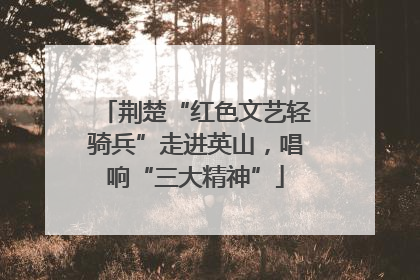 荆楚“红色文艺轻骑兵”走进英山，唱响“三大精神”