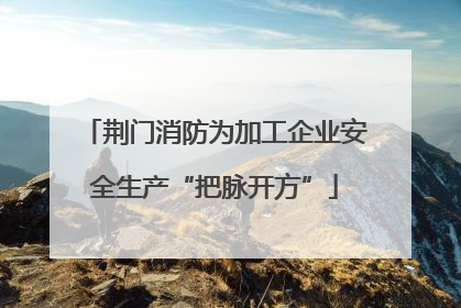 荆门消防为加工企业安全生产“把脉开方”