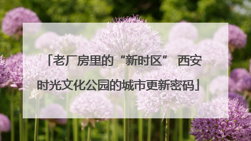 老厂房里的“新时区” 西安时光文化公园的城市更新密码