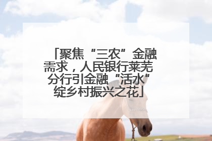 聚焦“三农”金融需求，人民银行莱芜分行引金融“活水”绽乡村振兴之花