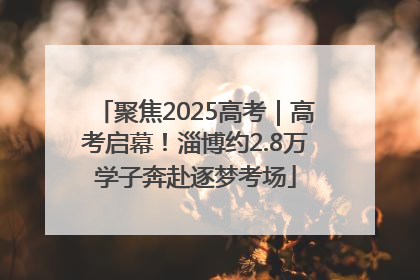 聚焦2025高考｜高考启幕！淄博约2.8万学子奔赴逐梦考场