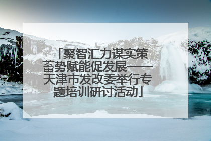 聚智汇力谋实策 蓄势赋能促发展——天津市发改委举行专题培训研讨活动