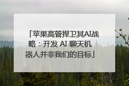 苹果高管捍卫其AI战略：开发 AI 聊天机器人并非我们的目标