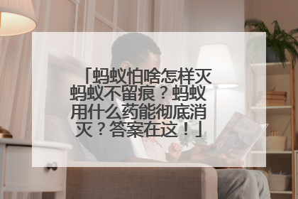 蚂蚁怕啥怎样灭蚂蚁不留痕？蚂蚁用什么药能彻底消灭？答案在这！