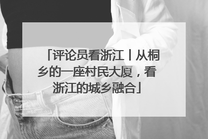 评论员看浙江丨从桐乡的一座村民大厦，看浙江的城乡融合