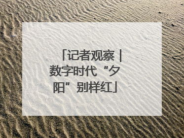 记者观察｜数字时代“夕阳”别样红
