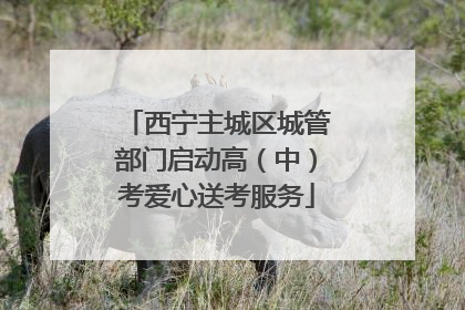 西宁主城区城管部门启动高（中）考爱心送考服务
