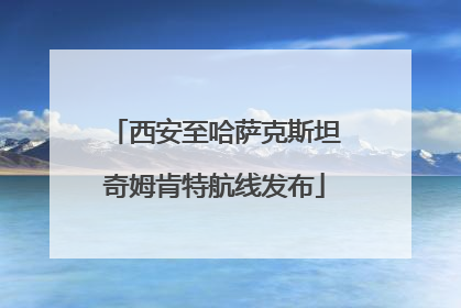 西安至哈萨克斯坦奇姆肯特航线发布