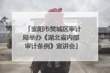 襄阳市樊城区审计局举办《湖北省内部审计条例》宣讲会