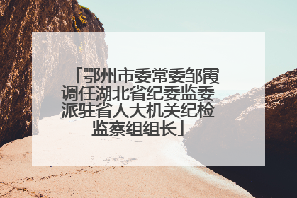 鄂州市委常委邹霞调任湖北省纪委监委派驻省人大机关纪检监察组组长