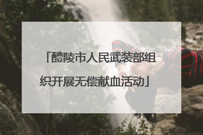 醴陵市人民武装部组织开展无偿献血活动