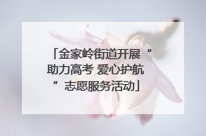 金家岭街道开展“助力高考 爱心护航”志愿服务活动