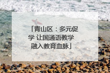 青山区：多元促学 让国通语教学融入教育血脉
