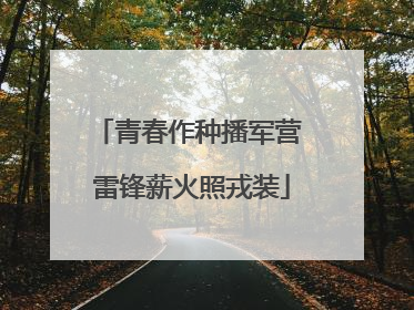 青春作种播军营 雷锋薪火照戎装