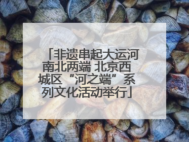 非遗串起大运河南北两端 北京西城区“河之端”系列文化活动举行